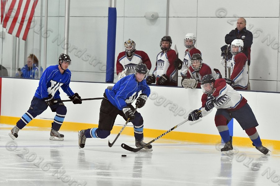 Wheaton College Men\'s Ice Hockey vs Middlesex Community College. - Photo By: KEITH NORDSTROM